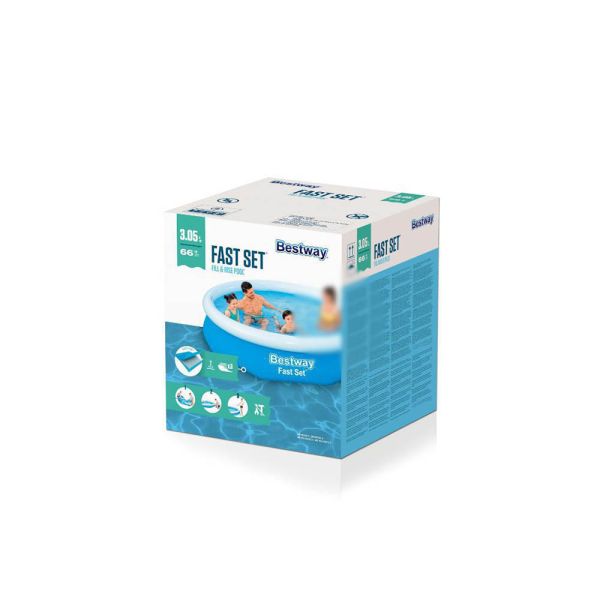 Бассейн Fast Set 305х66см, 3200л, Bestway 57456 BW