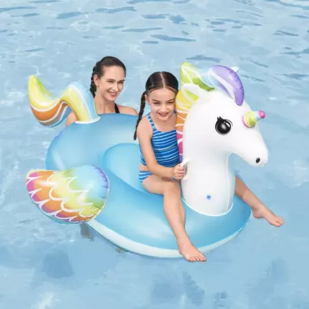 Надувная игрушка-наездник 155x119см "Единорог" с ручками, до 45кг, от 3 лет, Bestway 41114 BW