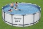 Каркасный бассейн Steel Pro Max 427х122см, 15232л, фил.-насос 3028л/ч, лестница, тент, Bestway 5612X BW