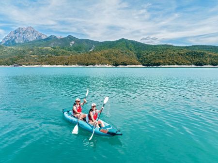 Надувная байдарка Kayak Glider-412 412x83х42см, весла, сиденья, киль, до 180кг, Aqua Marina PA-25GD02