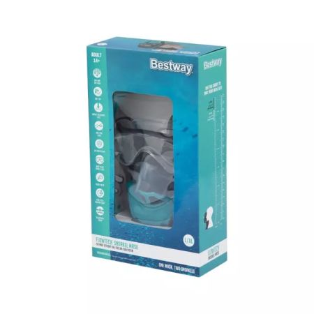 Маска полнолицевая для снорклинга SeaClear Flowtech, р-р L/XL, от 14 дней, Bestway 24058 BW