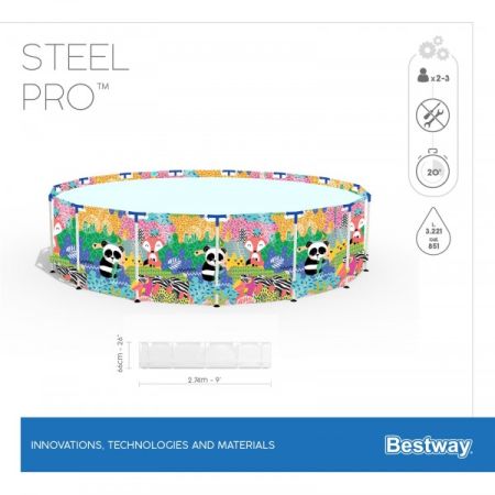 Каркасный бассейн Steel Pro 274х66см, 3221л, Bestway 5612F BW