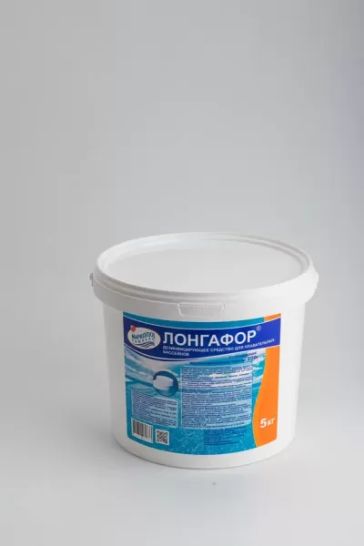 ЛОНГАФОР, 5кг ведро, табл.200гр, медленнорастворимый хлор для непрерывной дезинфекции воды, Маркопул Кемиклс М09