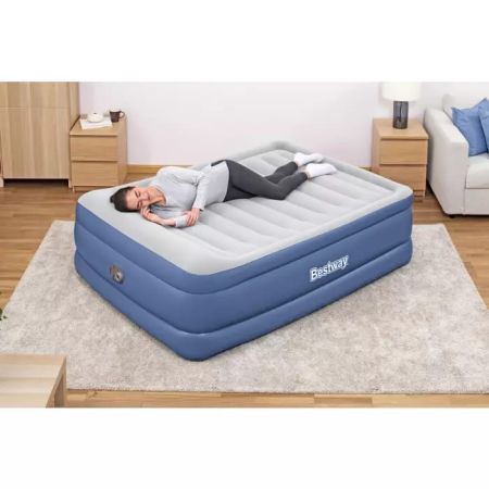 Надувная кровать 152х203х61см с подголовником, встр.насос 220В, до 300кг, Bestway 67690 BW
