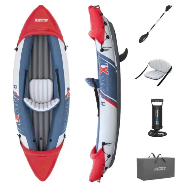 Надувной каяк "Rapid X1 Kayak Set" 290х91см, сиденье, весло 62174, насос 62003, до 120 кг