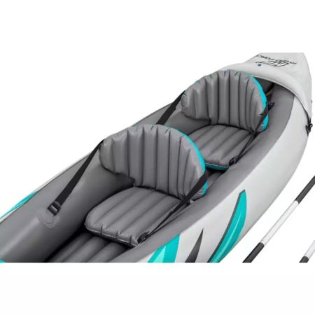 Надувная байдарка "Rapid Elite X2 Kayak" 312x98см, алюм.весла 230см 2шт, насос 62086, до 180кг, Bestway 65142 BW
