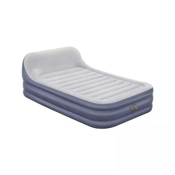 Надувная кровать 152х226х84(46)см "SleekFlow" с изголовьем, встр.нас. 220В, Bestway 67923 BW