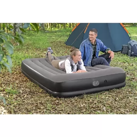 Надувная кровать 203х152х36см с подголовником, встр.насос USB 5В, до 300кг, Bestway 671BU BW