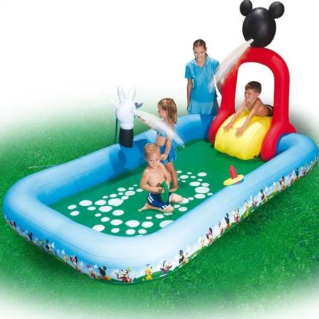Игровой бассейн 320х175х157см "Микки Маус" с разбрызгивателем и игрушками, 436л, Bestway 91016 BW