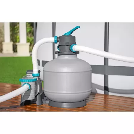 Песочный фильтр-насос 8327л/ч, резервуар для песка 20кг, фракция 0.45-0.85мм, Bestway 58499 BW