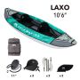Надувной каяк "Laxo-320" 320x90см, весла, сиденья, киль, сумка, до 180кг, Aqua Marina LA-320
