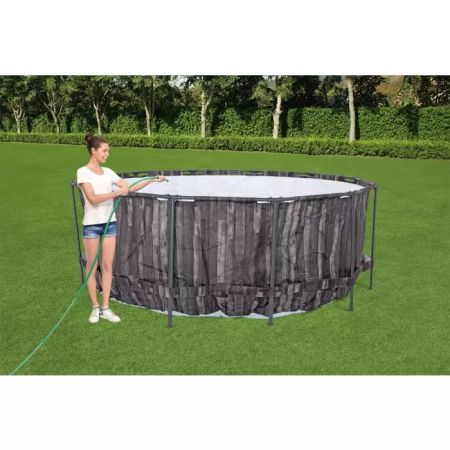 Каркасный бассейн Steel Pro Max 366х122см, 10250л, с навесом, фил.-насос 2006л/ч, лестница, тент, Bestway 5619K BW