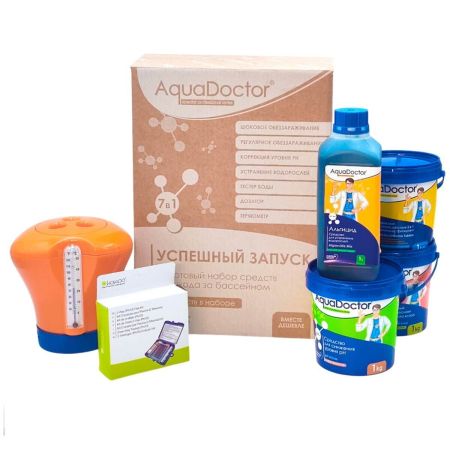 AquaDoctor, стартовый набор химии для бассейна 7 в 1 (SKit 7/1), AquaDoctor AQ23744