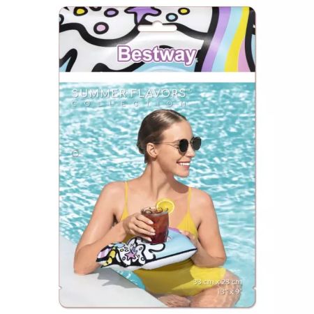 Надувной плавающий держатель для напитков "Лето" комплект из 3 шт, 2 вида, Bestway 34132 BW