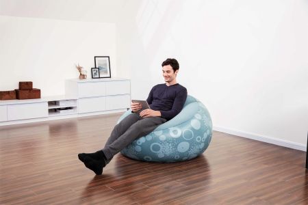 Надувное кресло 112х112х66см "Inflate-A-Chair" 3 цвета, Bestway 75052 BW