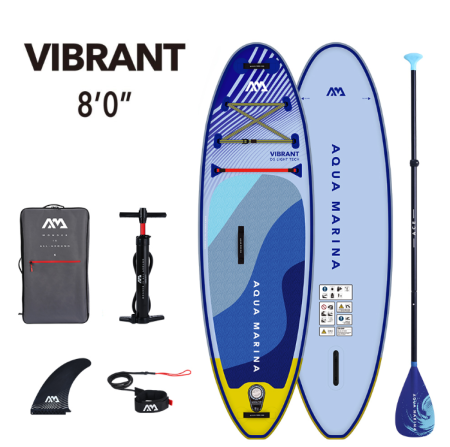 SUP-доска "Vibrant" 244х71х10см для детей, насос, весло, лиш, киль, ремнабор, сумка, до 60кг, Aqua Marina BT-24VIP