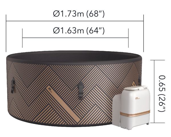 СПА-бассейн 173х65см "Mono" 930л, круглый, аэромассаж, MSpa F-MO062W