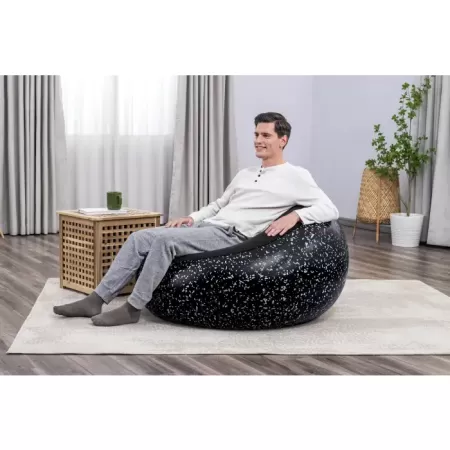 Надувное кресло 112x112x66см "Inflate-A-Chair" черное, до 100кг, Bestway 75153 BW
