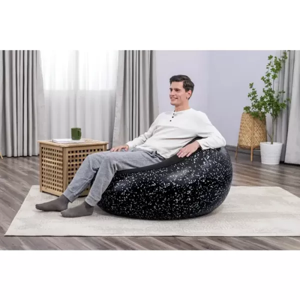 Надувное кресло 112x112x66см "Inflate-A-Chair" черное, до 100кг, Bestway 75153 BW