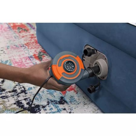 Надувная кровать 152х203х46см "Tritech Fashion Flock" встр. эл.насос 220В, до 300кг, Bestway 6713C BW