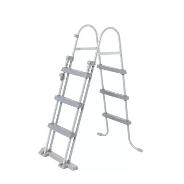 Каркасный бассейн Power Steel 427х250х100см, "Камень", 7250л, фил.-нас. 2006л/ч, лестн, тент, Bestway 56714 BW