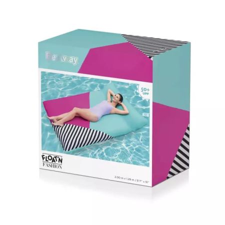 Надувной матрас-плот для плавания 200х129см с тканевым чехлом, до 90кг, Bestway 43305 BW
