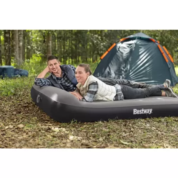 Надувная кровать 203х152х30см с подголовником, встр.насос USB 5В, до 300кг, Bestway 671BS BW