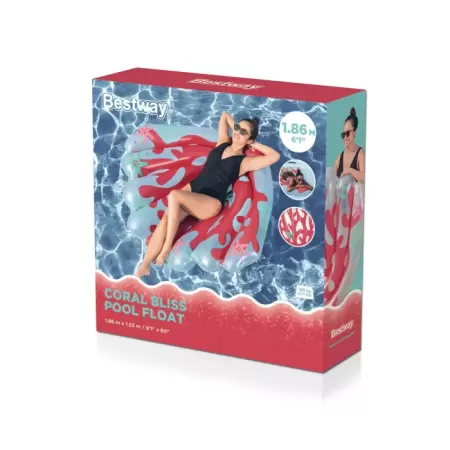 Надувной матрас для плавания 186х153см "Coral Bliss", до 100 кг, Bestway 43724 BW