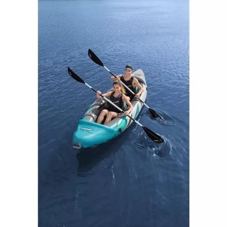 Надувная байдарка "Rapid Elite X2 Kayak" 312x98см, алюм.весла 230см 2шт, насос 62086, до 180кг, Bestway 65142 BW