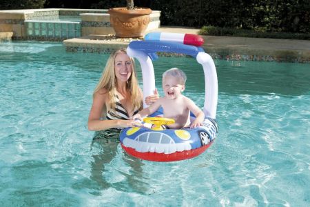 Надувная лодочка 98х66см "Машина" с тентом, 3-6 лет, 2 вида, Bestway 34103 BW