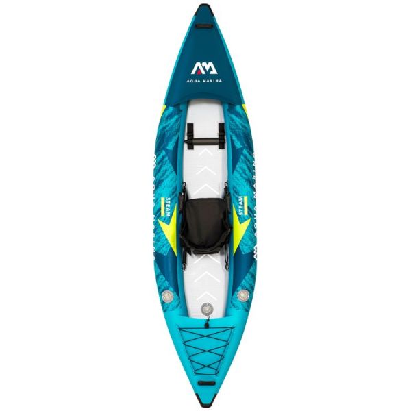 Надувной каяк "Steam-312 Versatile" 312x80см, насос, сиденье, киль, рюкзак, сумка, до 110кг, Aqua Marina ST-312