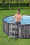 Каркасный бассейн Steel Pro Max 427х107см, 13030л, фил.-насос 3028л/ч, лестница, тент, Bestway 5614Z BW