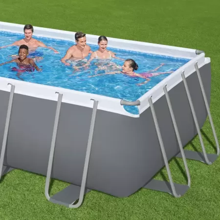 Каркасный бассейн Power Steel 640х274х132см, 19281л, песч.фил.-нас. 5678л/ч, лестн., тент, Bestway 5612B BW