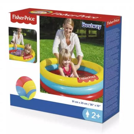 Детский надувной бассейн 91х25см "Fisher Price" с мячами (25шт), от 2 лет, Bestway 93501 BW