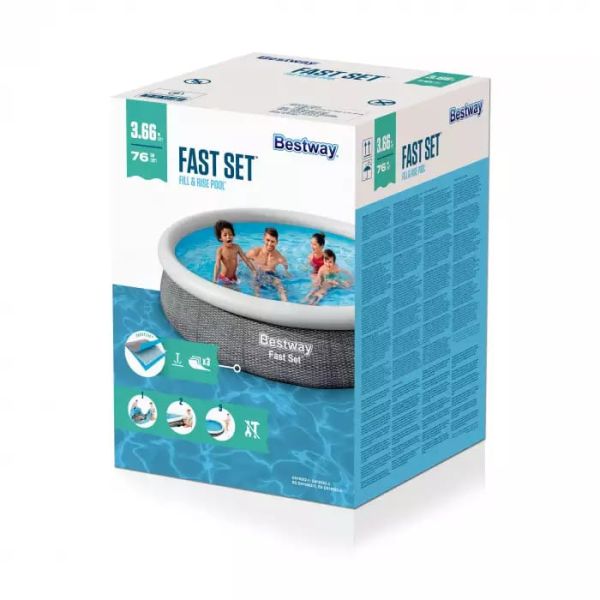 Бассейн Fast Set 366х76см, 5377л, Bestway 57443 BW