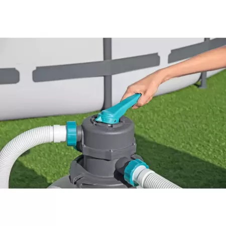 Песочный фильтр-насос 8327л/ч, резервуар для песка 20кг, фракция 0.45-0.85мм, Bestway 58499 BW