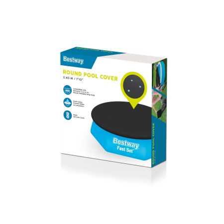 Тент для бассейна с надувным бортом Fast Set 244см (D240см), Bestway 58032 BW