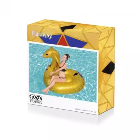 Надувной матрас-плот для плавания 180х146см "Золотая Кобра" с ручками, до 90кг, от 12 лет, Bestway 41445 BW