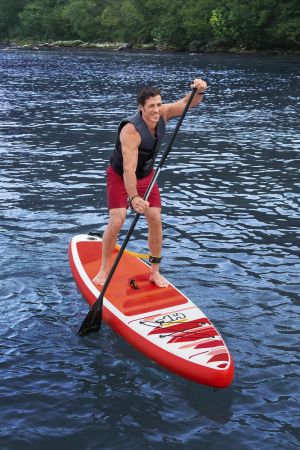 SUP-доска "Fastblast Tech" 381x76x15см, насос, весло, лиш, ремнабор, сумка, до 120кг, Bestway 65343 BW
