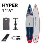 SUP-доска "Hyper 11'6" Navy" 350х79х15см, насос, лиш, киль, ремнабор, сумка, до 150кг, Aqua Marina BT-23HY01