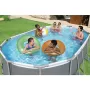Каркасный бассейн Power Steel 488х305х107см, 10949л, фил.-насос 3028л/ч, лестница, тент, Bestway 56448 BW