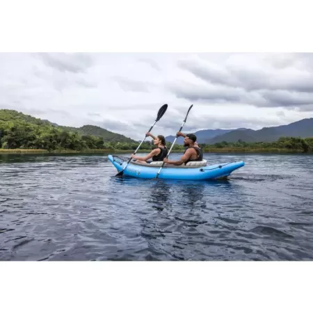 Надувной каяк "Cove Champion X2" 331х91см (331х88см), алюм.вёсло 230см, насос 62003, до 220кг, Bestway 65131 BW