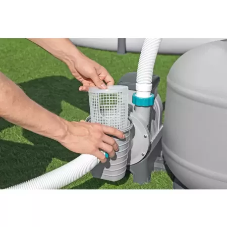 Песочный фильтр-насос 11355л/ч, резервуар для песка 36кг, фракция 0.45-0.85мм, Bestway 58486 BW