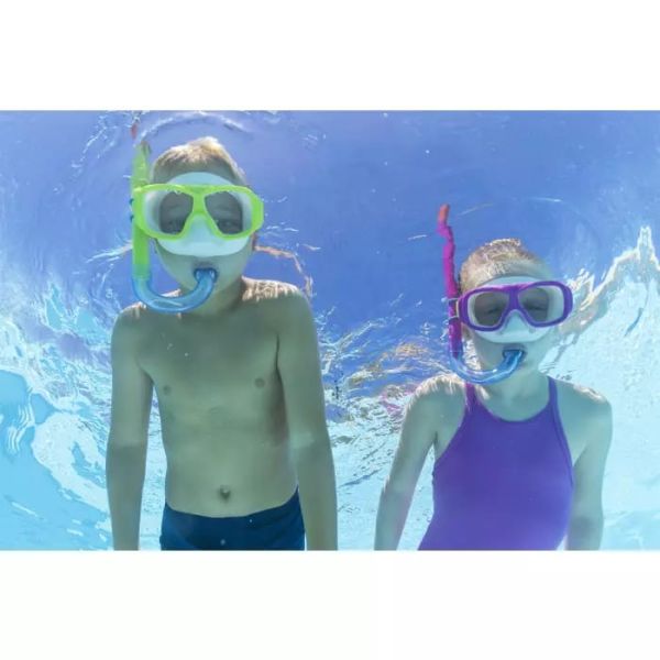 Комплект для плавания "Freestyle Snorkel" от 7 лет, р-р.ласт 37-41, 2 цвета, Bestway 25019 BW