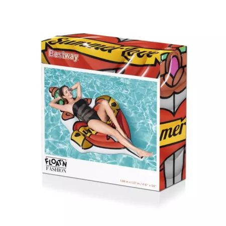 Надувной матрас для плавания 198х137см "В лето с любовью" до 90кг, Bestway 43265 BW