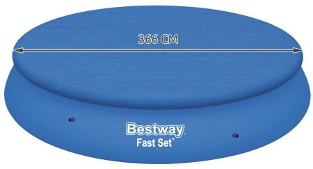 Тент для бассейнов с надувным бортом Fast Set 366см (D395см), Bestway 58034 BW