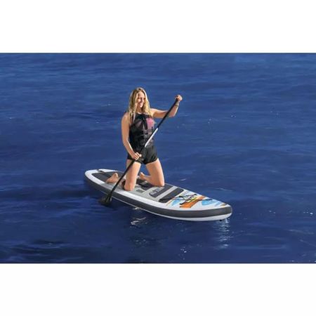 SUP-доска "White Cap" 305x84x12см, насос, весло, лиш, киль, ремнабор, сумка, до 120кг, Bestway 65342 BW