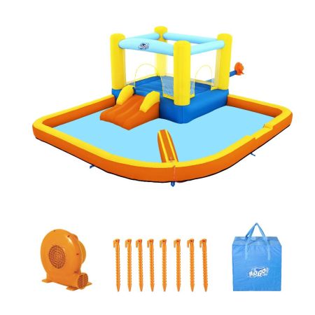 Водный игровой-центр 365х340х152см "Beach Bounce" с разбрыз. и горкой, 1128л, до 227кг, 3-8 лет, Bestway 53381 BW