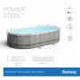 Каркасный бассейн Power Steel 488х305х107см, 10949л, фил.-насос 3028л/ч, лестница, тент, Bestway 56448 BW
