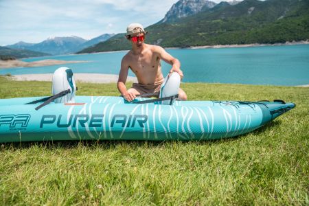 Надувная байдарка Kayak Glider-412 412x83х42см, весла, сиденья, киль, до 180кг, Aqua Marina PA-25GD02